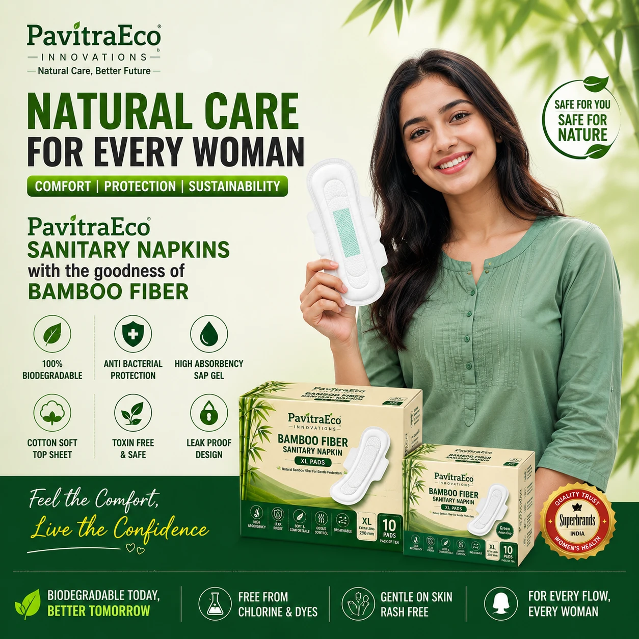 Biodegradeble Sanitary Napkin